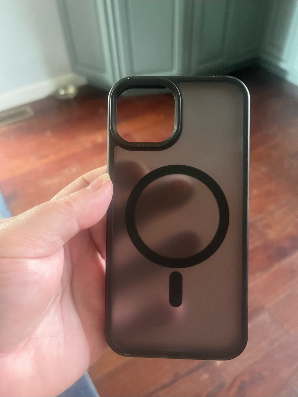 iPhone 13 Black MagSafe-Compatible Transparent Phone Case